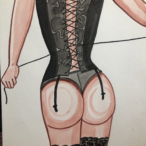 Illustration aquarelle format A4 sur le thème FEMME